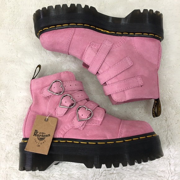 New Dr. Martens Lazy AOF Pink Platform Boots Sz 6 - Picture 4 of 16